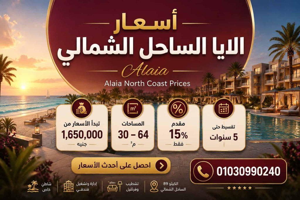 أسعار الايا الساحل الشمالي Alaia 2026